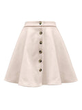 Buttoned Corduroy Mini Skirt - Trendsi - Flyclothing LLC