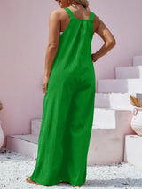 Plus Size Square Neck Wide Leg Overalls - Trendsi - Flyclothing LLC