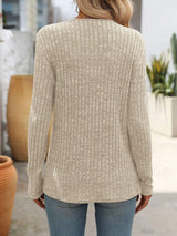 Square Neck Long Sleeve T-Shirt - Trendsi - Flyclothing LLC