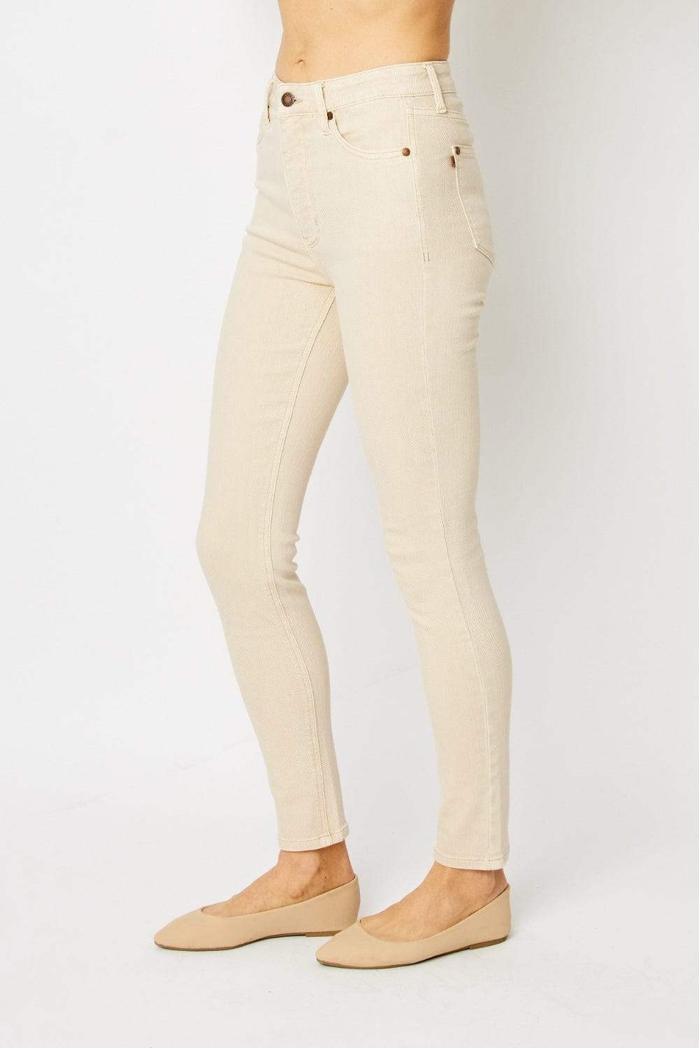 Judy Blue Full Size Garment Dyed Tummy Control Skinny Jeans - Trendsi - Flyclothing LLC