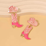 Cowgirl Boot and Hat Dangle Earrings - Trendsi - Flyclothing LLC