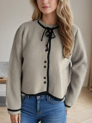Button Down Long Sleeve Cardigan - Trendsi