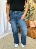 RFM Full Size High Rise Tummy Control Wide Leg Jeans - Trendsi