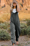 Double Take V-Neck Sleeveless Jumpsuit with Pocket - Trendsi - Flyclothing LLC