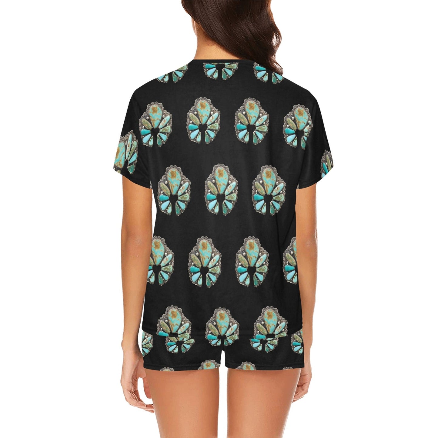 Baha Ranch Turquoise Naja Women's Pajama Short Set