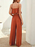 Swiss Dot Layered Cami and Pants Set - Trendsi - Flyclothing LLC