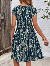 Plus Size Tie-Dye Ruffle Hem Casual Dress - Trendsi - Flyclothing LLC