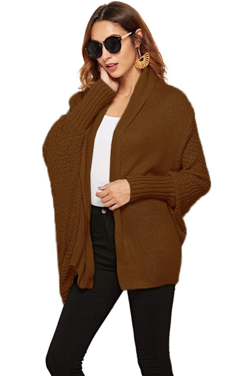 Angel Wings Open Front Batwing Sleeve Cardigan - Trendsi - Flyclothing LLC