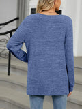 Cutout Round Neck Long Sleeve T-Shirt - Trendsi