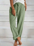 Tied Wide Leg Pants with Pockets - Trendsi