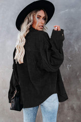 Sequin Football Button Up Long Sleeve Jacket - Trendsi - Flyclothing LLC