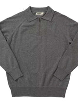 Men's Plus Size Quarter Zip Raglan Sleeve Polo - Trendsi - Flyclothing LLC