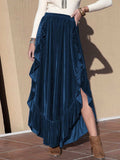 Slit Ruffled Wide Leg Pants - Trendsi - Flyclothing LLC