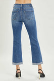 RISEN Full Size Button Fly Cropped Bootcut Jeans - Trendsi - Flyclothing LLC