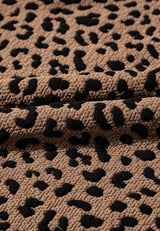 Leopard Johnny Collar Sleeveless Mini Dress - Trendsi - Flyclothing LLC