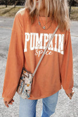 Letter Graphic Long Sleeve Sweatshirt - Trendsi - Flyclothing LLC
