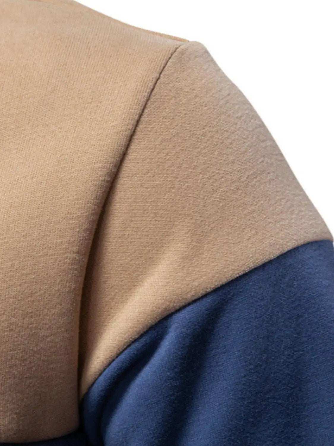 Men's Collared Neck Contrast Long Sleeve Polo - Trendsi - Flyclothing LLC