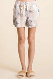 BiBi Tie Dye Terry Shorts with Drawstring - Trendsi