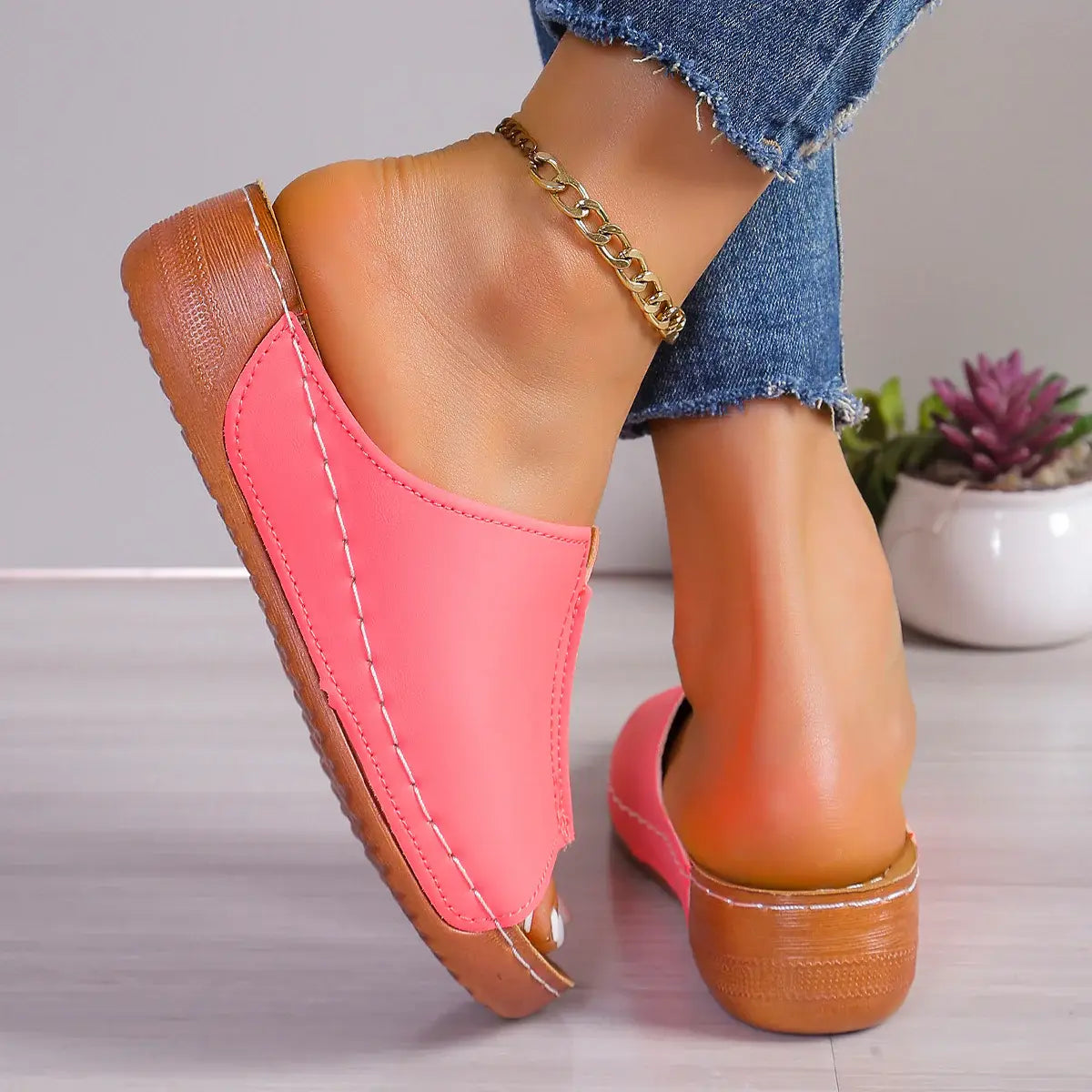 Open Toe Wedge Sandals - Trendsi - Flyclothing LLC