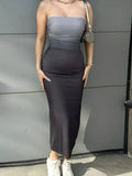 Gradient Tube Bodycon Midi Dress - Trendsi - Flyclothing LLC