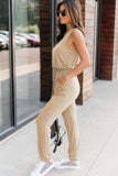 Drawstring Round Neck Sleeveless Jumpsuit - Trendsi - Flyclothing LLC