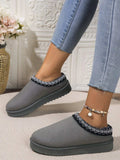 Round Toe Platform Slippers - Trendsi - Flyclothing LLC
