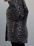 Leopard Button Up Long Sleeve Denim Top - Trendsi - Flyclothing LLC