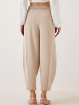 Full Size Drawstring Cropped Jogger Pants Plus Size - Trendsi - Flyclothing LLC