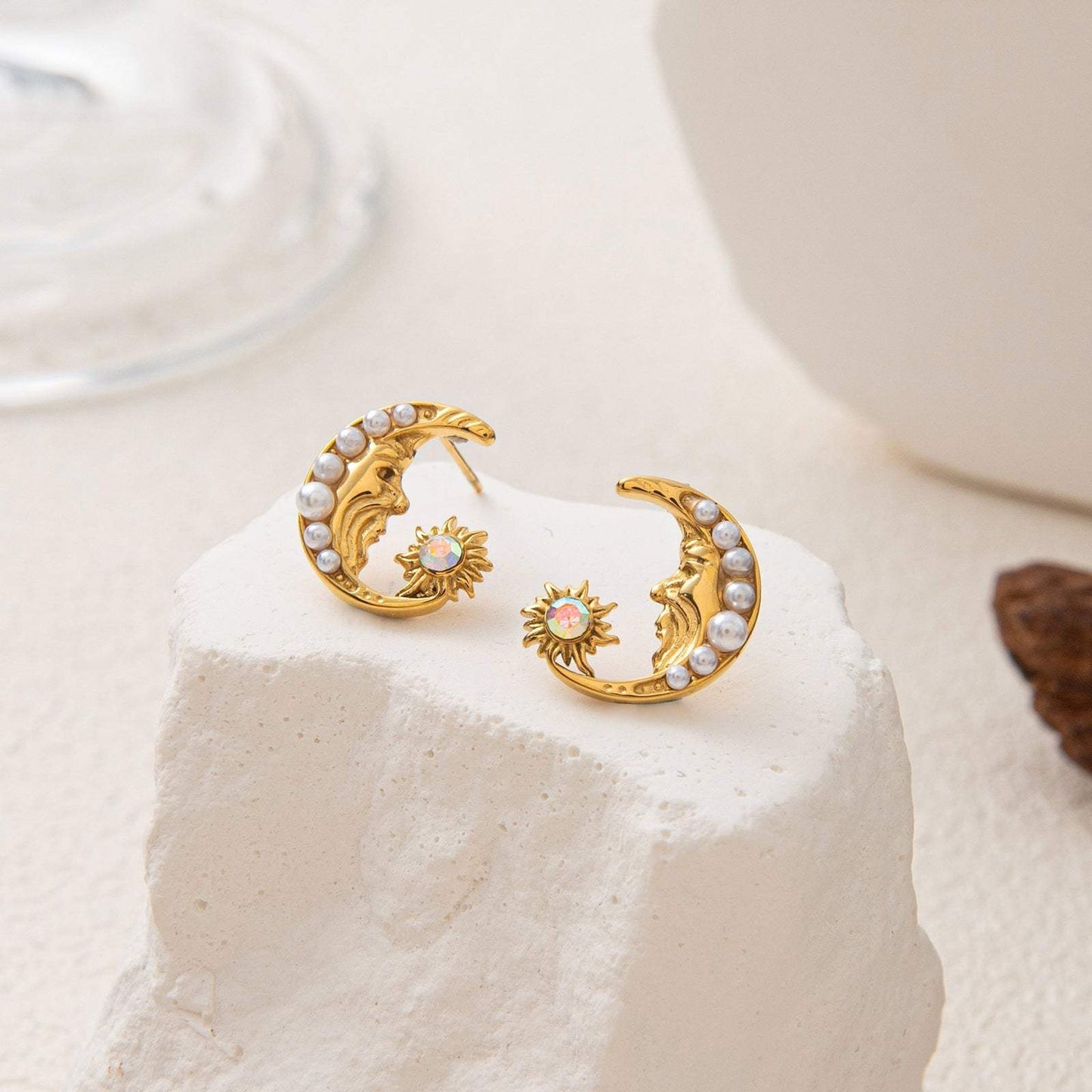 Fashion Stainless Steel Pearl Earrings - My Store - Flyclothing LLC