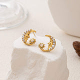 Fashion Stainless Steel Pearl Earrings - My Store - Flyclothing LLC