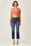 Risen Full Size Frayed Hem Cropped Straight Jeans - Trendsi - Flyclothing LLC