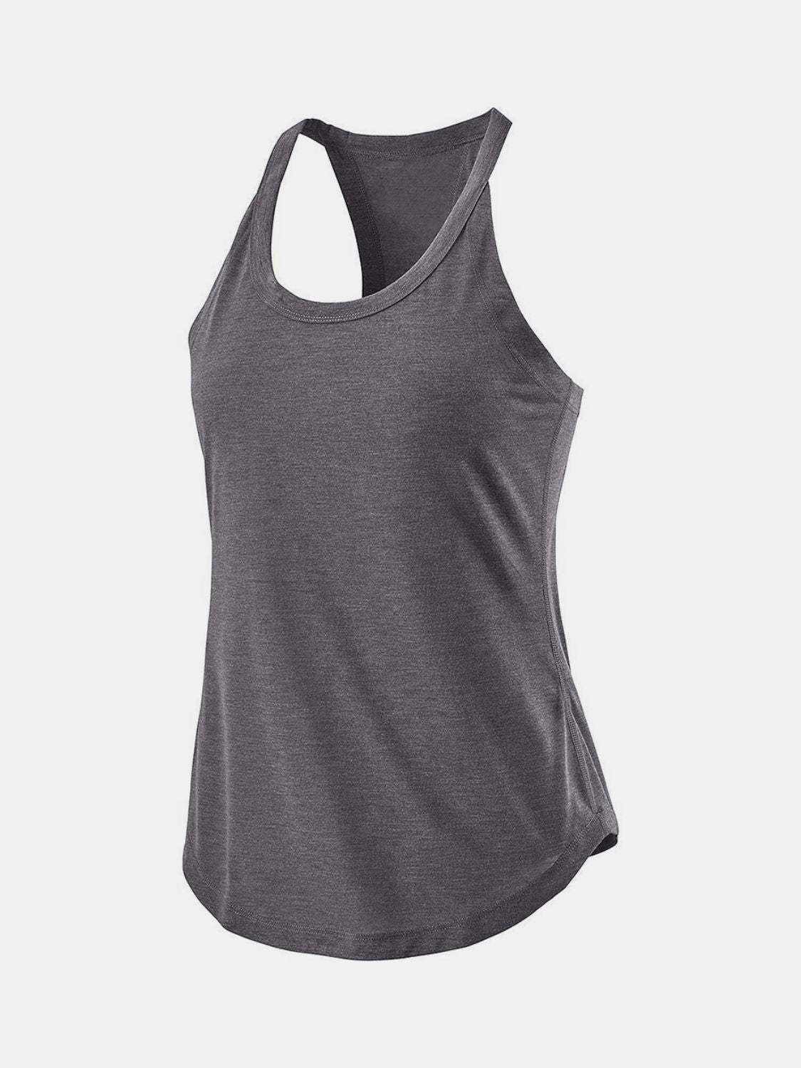 Scoop Neck Active Tank - Trendsi - Flyclothing LLC