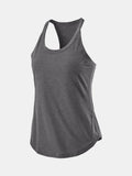 Scoop Neck Active Tank - Trendsi
