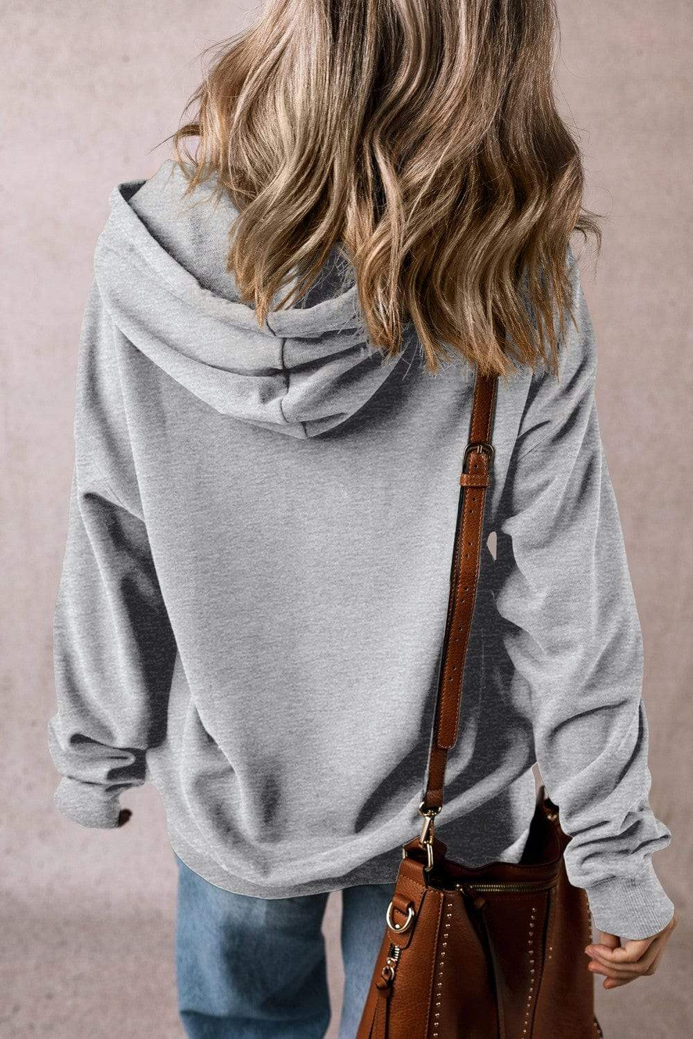 Drawstring Pocketed Long Sleeve Hoodie - Trendsi - Flyclothing LLC