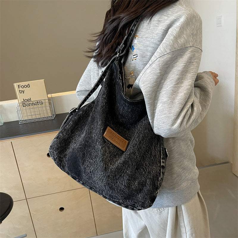 Adjustable Strap Denim Shoulder Bag - Trendsi - Flyclothing LLC