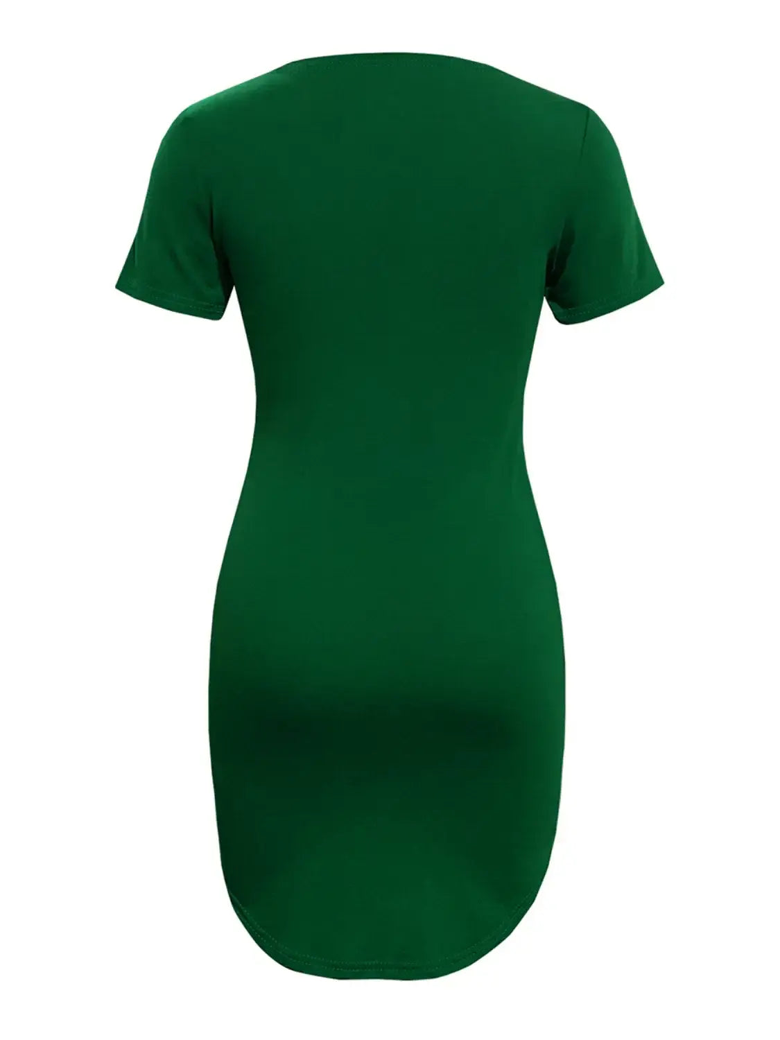 Round Neck Short Sleeve Mini Tee Dress - Trendsi - Flyclothing LLC