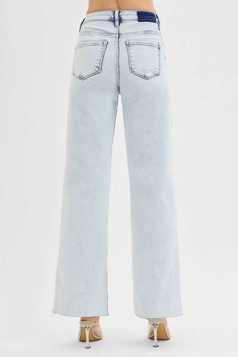 RISEN Full Size High Rise Wide Leg Jeans Plus Size - Trendsi - Flyclothing LLC