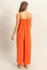 HYFVE Double Gauze Super Flowy Cami Jumpsuit - Trendsi - Flyclothing LLC