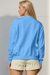 Double Take Full Size Sequin Nutcracker Long Sleeve Sweater - Trendsi
