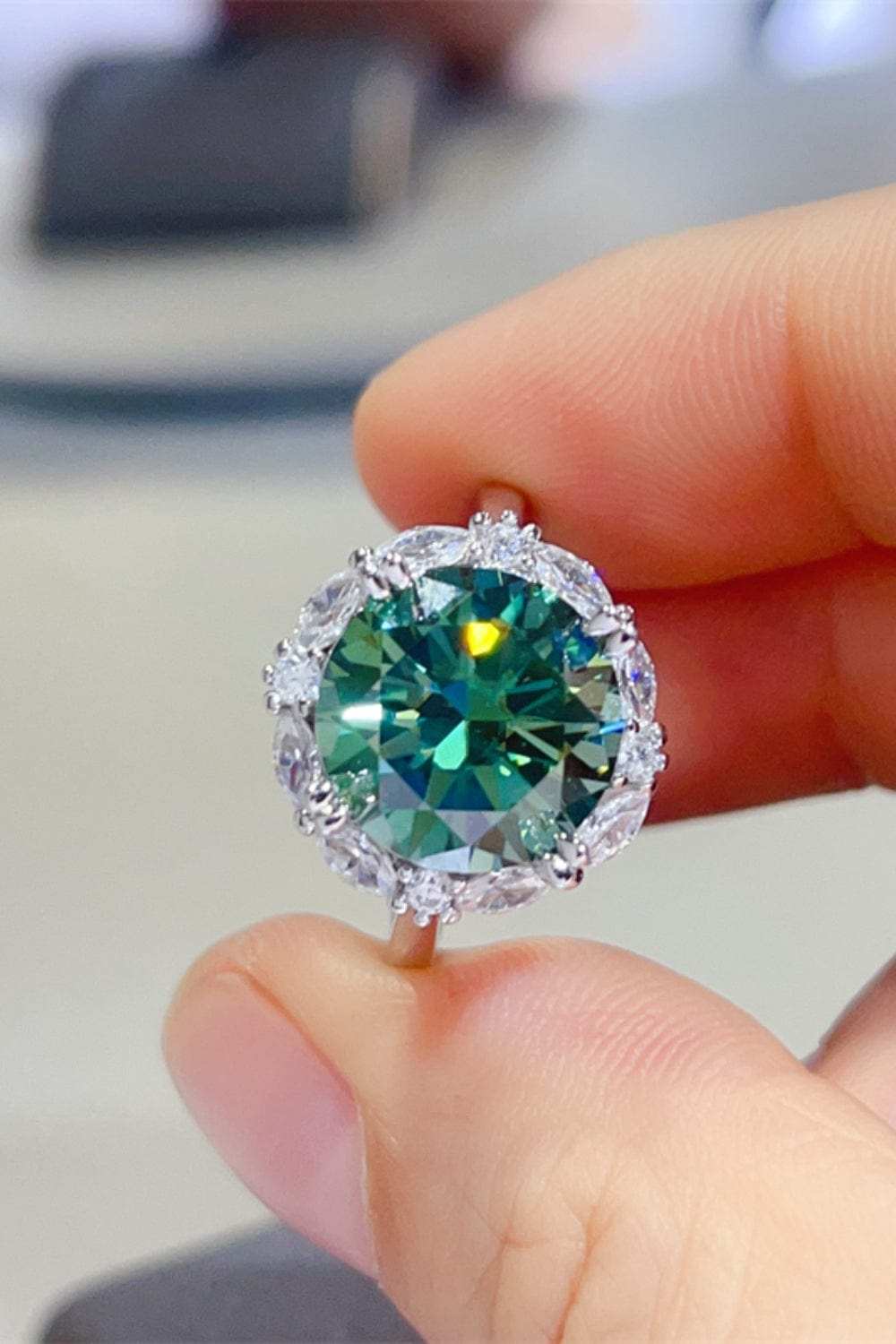 5 Carat Moissanite 925 Sterling Silver Ring - Trendsi - Flyclothing LLC