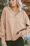 Drawstring Long Sleeve Hoodie - Trendsi