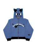 Men's Zip Up Letter Graphic Hoodie - Trendsi