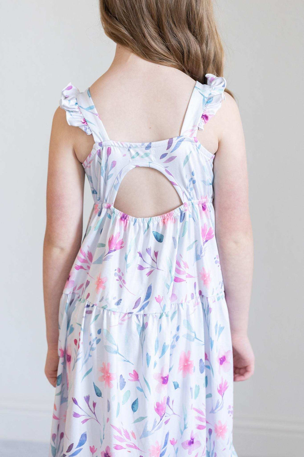 Pastel Wildflowers Ruffle Maxi Dress - Mila & Rose ® - Flyclothing LLC