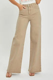 RISEN Full Size Tummy Control High Rise Wide Leg Jeans Plus Size - Trendsi