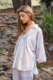Davi & Dani Solid Sparkling Shimmer Pocket Button Front Shirt - Trendsi - Flyclothing LLC