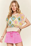 ADORA Multicolor Crochet Top - Trendsi