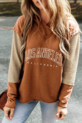 Letter Graphic Long Sleeve Hoodie - Trendsi - Flyclothing LLC