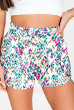 Printed High Waist Shorts - Trendsi - Flyclothing LLC