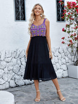 Openwork Wide Strap Midi Dress - Trendsi - Flyclothing LLC