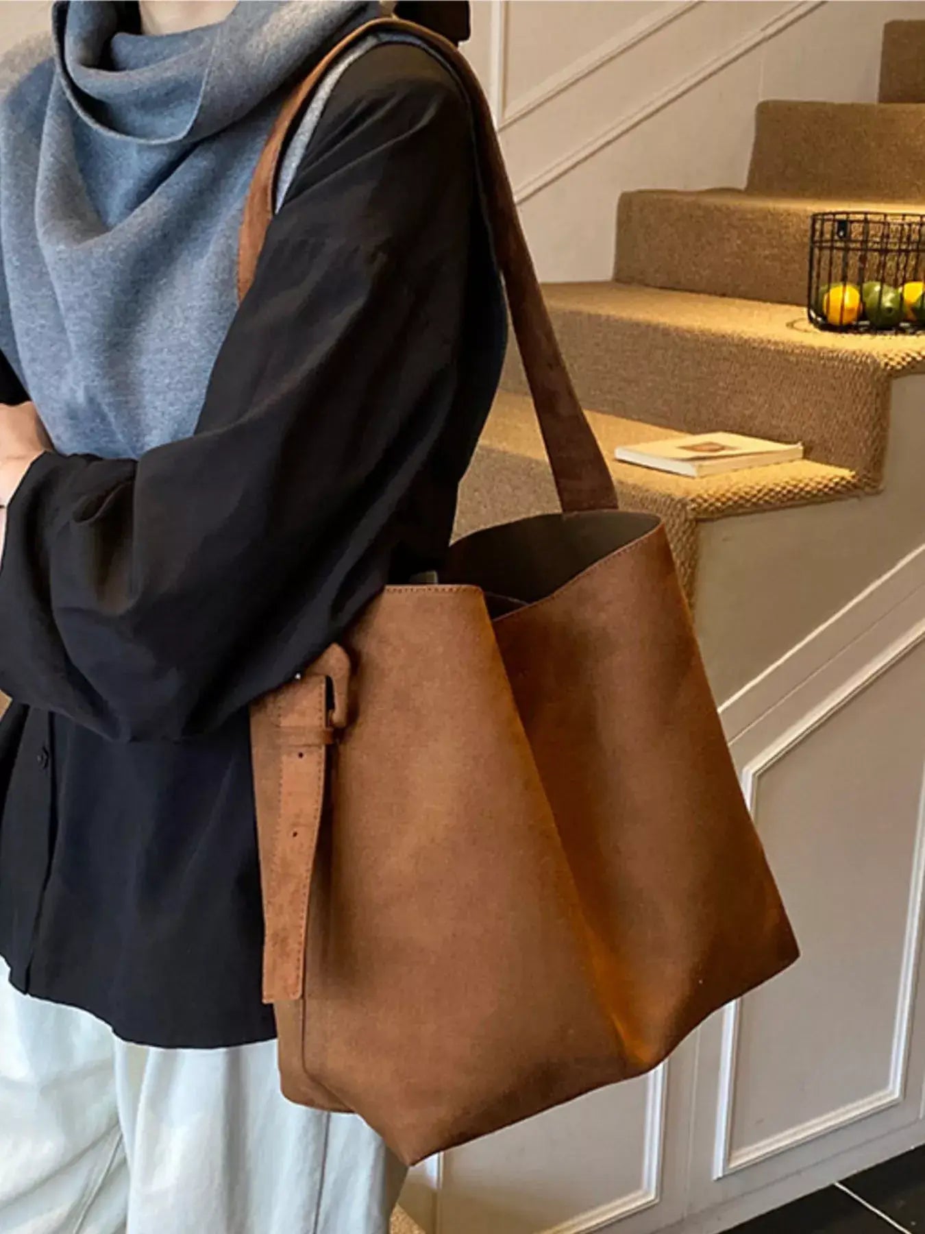 Buckle Adjustable Strap Tote Bag - Trendsi - Flyclothing LLC